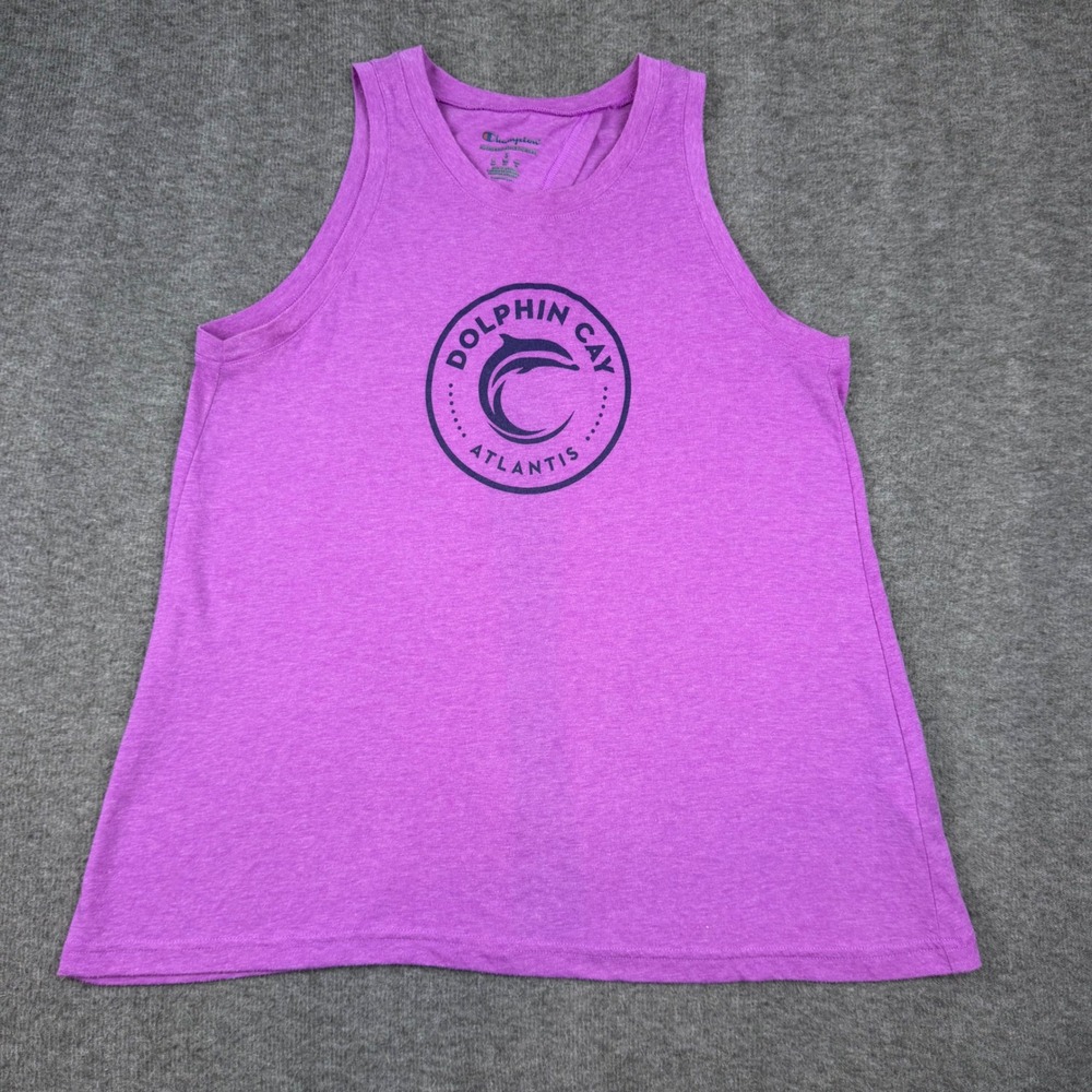 Champion Tank Top Womens Small Purple Dolphin Cay Atlantisβ Open Back Sleeveless